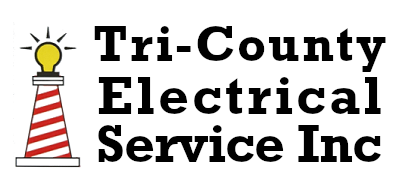 Tri-County Electrical Services logo, a lighthouse with a lightbulb on top.
